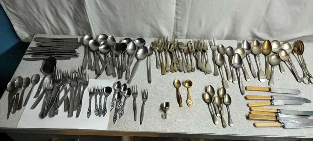 Mixed Vintage and Modern Cutlery Collection 105 ITEMS