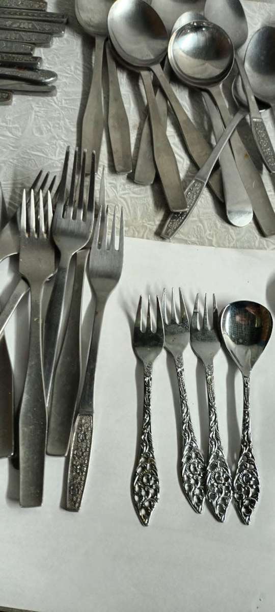 Mixed Vintage and Modern Cutlery Collection 105 ITEMS
