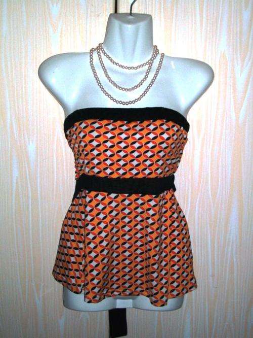 Brand New! Sexy, Boob tube top with Belt - Size Small