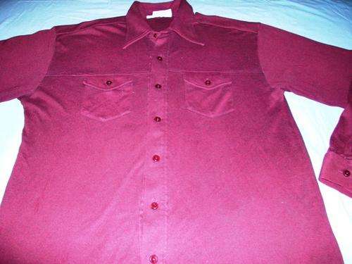 Maroon button up shirt - soft, warm material!
