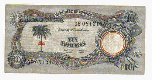 Very Scarce Biafra 10 Shillings