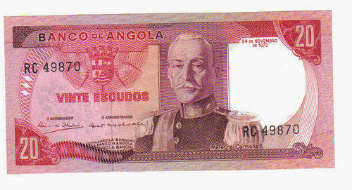 Angola 20 Escudos 1972 scarce