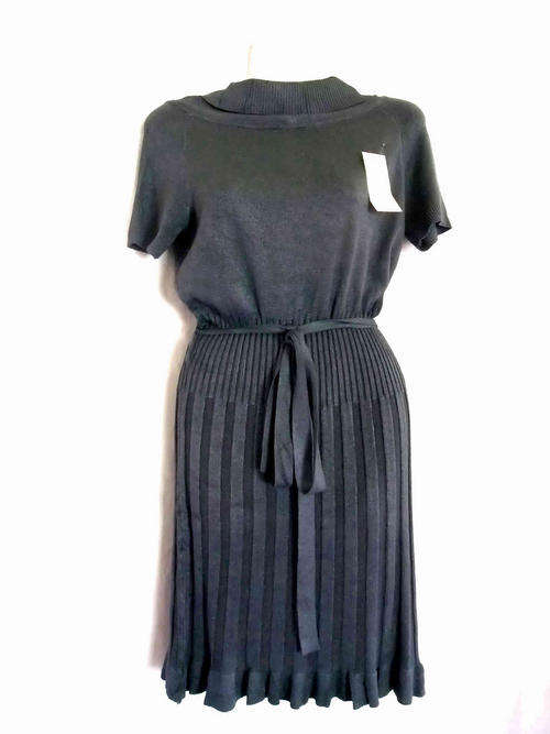 Dim Grey Turtleneck Jersey Dress 32/34