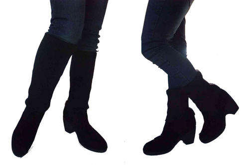 BLACK SOCK BOOTS SIZE 5