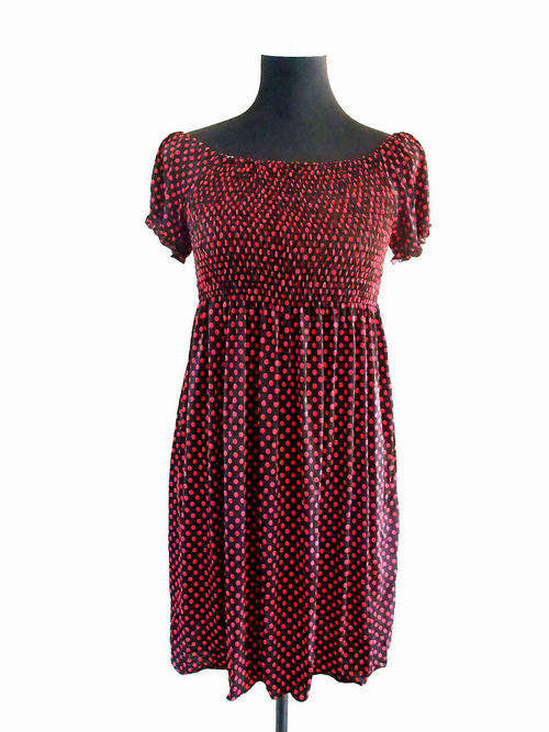 Polka Dot Dress Black/Red 32/34