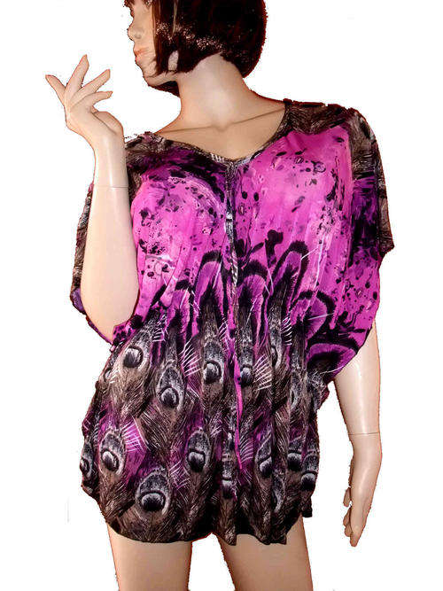 Eye Catching Elegant Tunic Top 100% Cotton Free Size