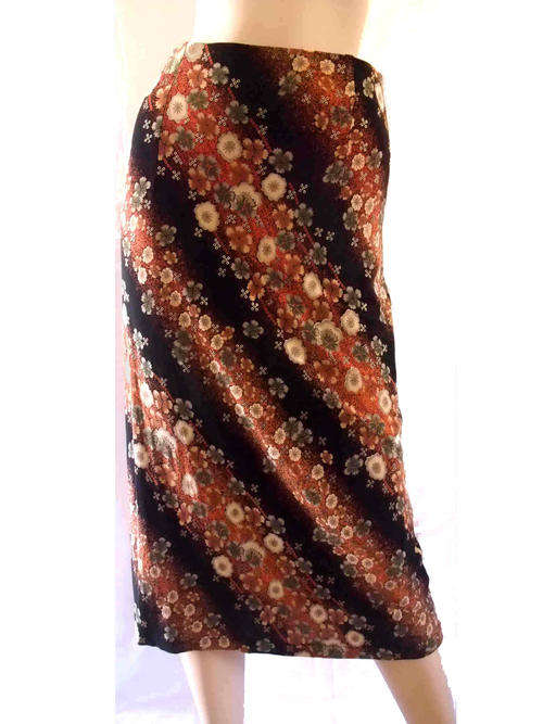 Elegant Slim Floral Skirt One Size