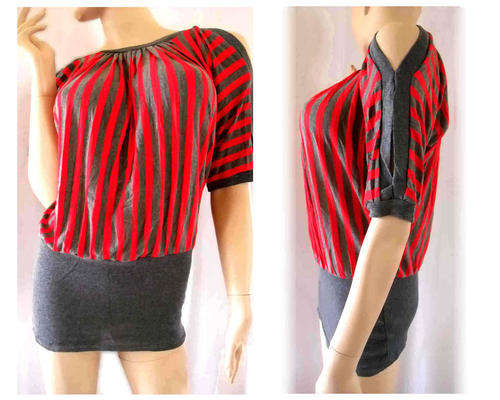 Stylish Slim Open Arm Cotton Long Top One Size