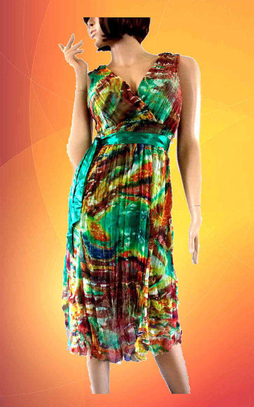 Splendid Sunset Chiffon Dress Size M