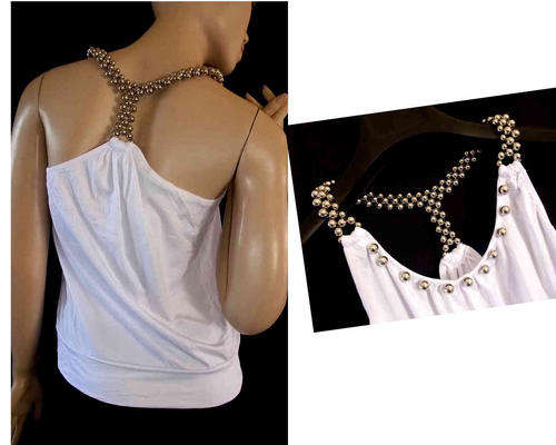 Eye Catching Steel Beads Top White Size 30/32