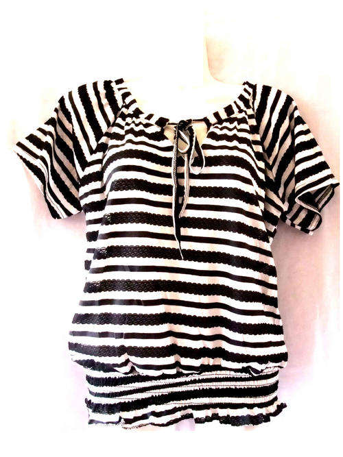 Comfy Cotton Pullover Top Elastic Waist  Size 36/38