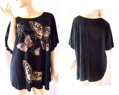 Comfy Cotton Pullover Butterfly Loose Oversized Top