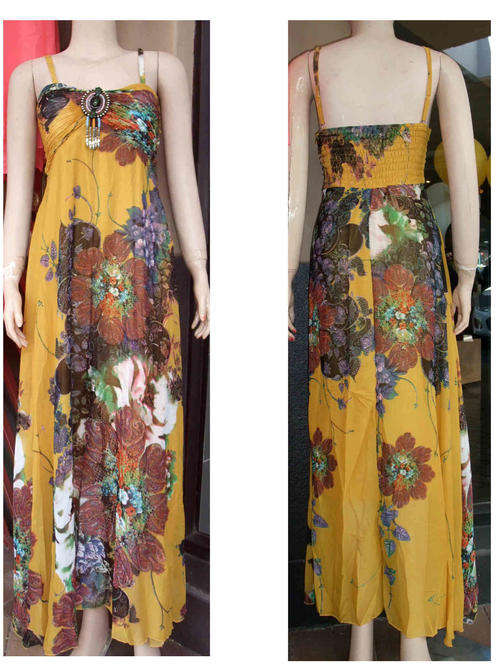 Stunning Floral Jewelled Bust Chiffon Maxi Dress Size 36/38