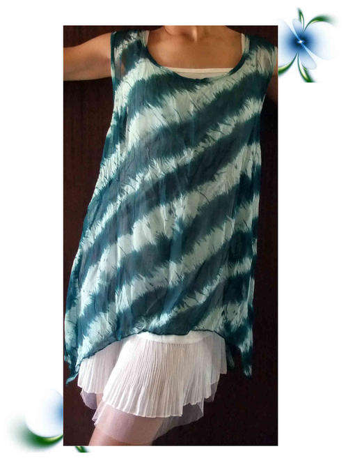 Light Chiffon Two Piece Tunic Sizes 32 - 38 2 Colors Available