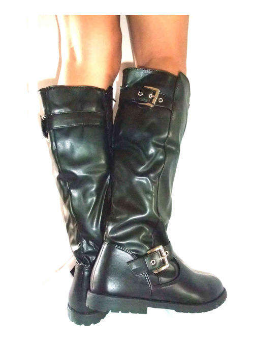 Women's Buckle Low Heel Boots Sizes 3,4,5,6,7