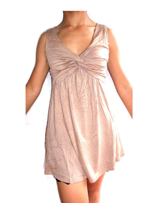 Twist Knot Front Mini Dress Size 36/38 Colour BLUE