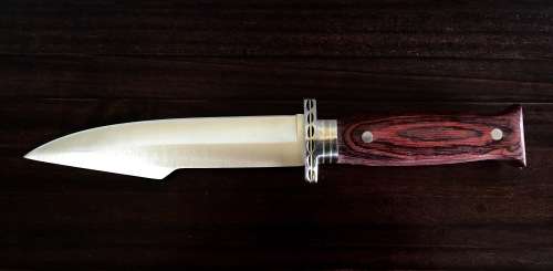 Fixed Blade Hunting Knife Ornate Hilt