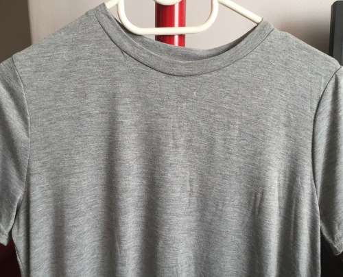 Side Slit High Low Tops Colour Light Grey Size 36-38