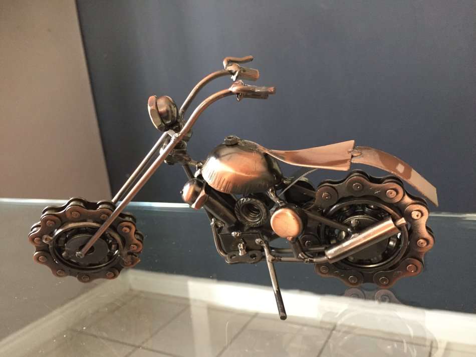 Harley Chopper Metal Motorcycle Handcrafted