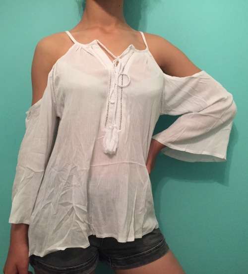 Sexy Off Shoulder 3/4 horn Sleeve Top 2 Colors Available