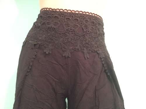 Side Slit Pants Lace Trim Sizes 30-40