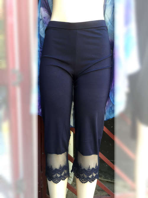 Lace Hem Leggings Various Colors Available Sizes 32-38