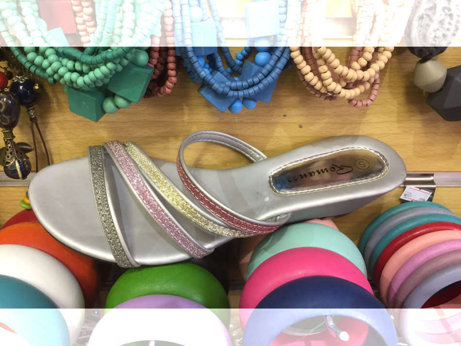 Multi Glitter Strap Low Wedge Sandals Sizes 3,4,5,6,7