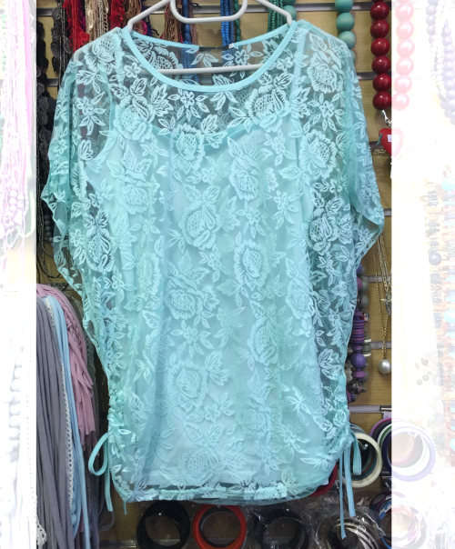 Super Comfy Cotton Top 2 Piece Flutter Sleeve 3 Colors Sizes 30 - 44