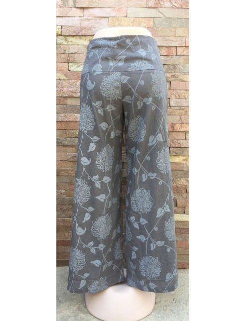 Horn Wide Leg Pants Color Grey Sizes 30,36,38,40 Blue Sizes 30,38,40
