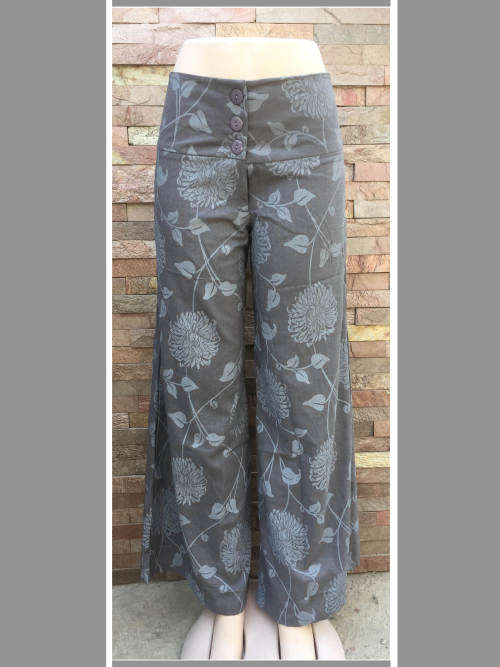 Horn Wide Leg Pants Color Grey Sizes 30,36,38,40 Blue Sizes 30,38,40
