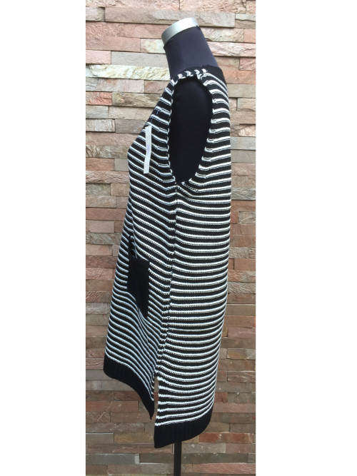 Pocket Striped Vest Dress 1Size (L-XL)