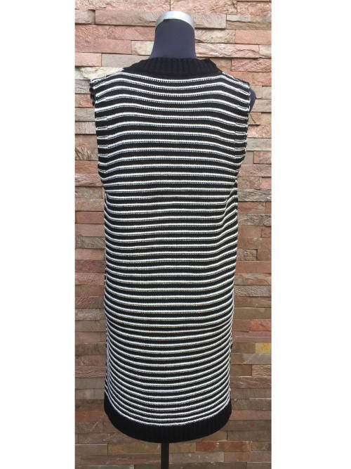 Pocket Striped Vest Dress 1Size (L-XL)