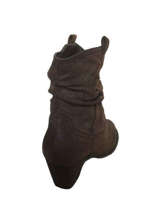 Midi-heel Ankle Boots Colors Black Sizes 4,5,6,8 Brown Sizes 3,4,5,6,7,8,9