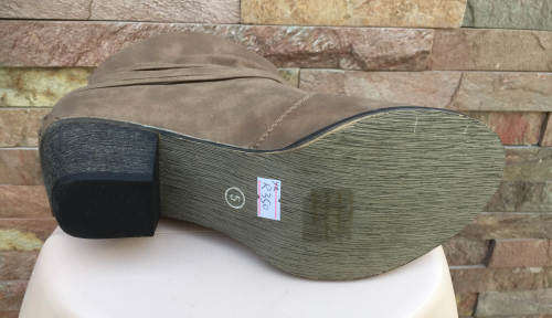 Ankle Boots With Buckles Color Taupe Size 3