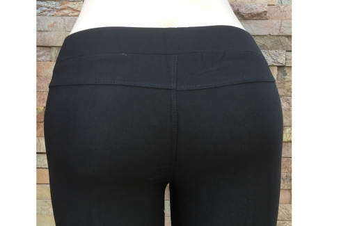 Stretchy Leggings With False Zip Pocket Side Lace Size 36 Color Black
