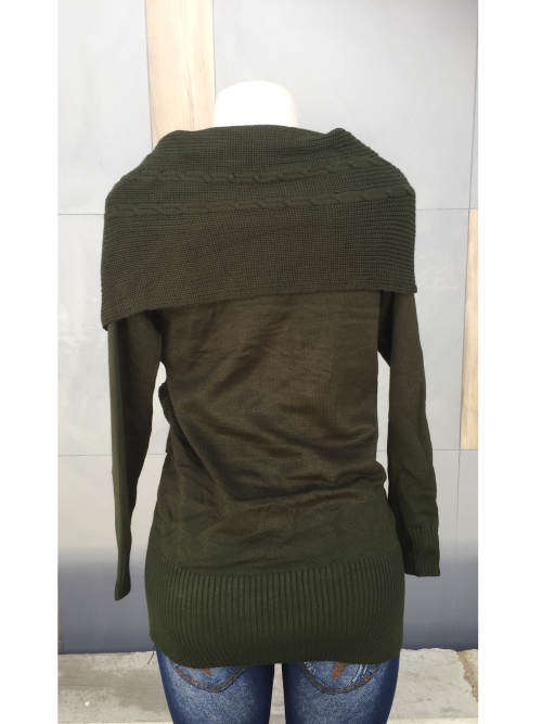 Shawl Collar Sweater Colors Olive Green, Black(sold out)