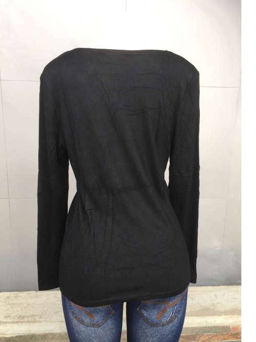 Unbalanced Neckline Side Gathered Ruched Shirt Colors Camel Sizes 32 - 42, Black Sizes 32 - 40