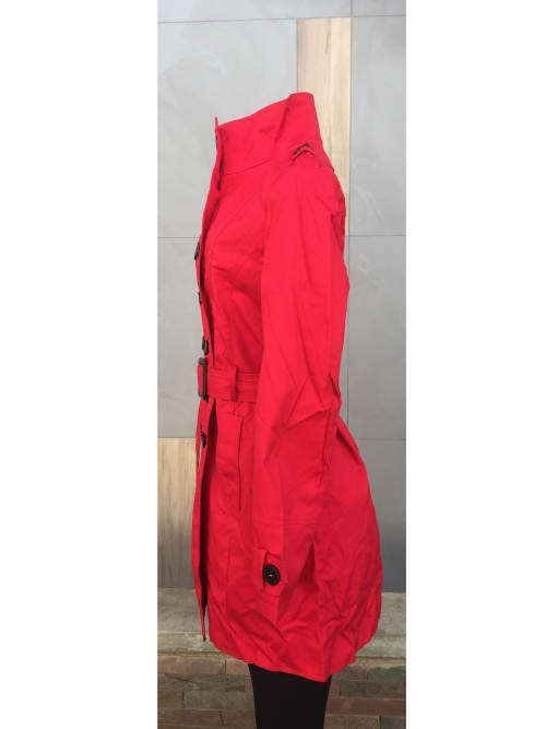 Women's Double Breasted Belted Coat 100% Cotton Size 36