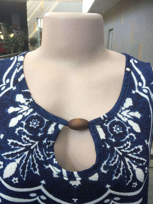 Denim Look Floral Shift Dress Sizes XXL, XXXL