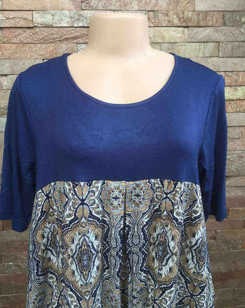 Round Neck Pocket Baggy Rayon Dress Sizes XL, XXXL