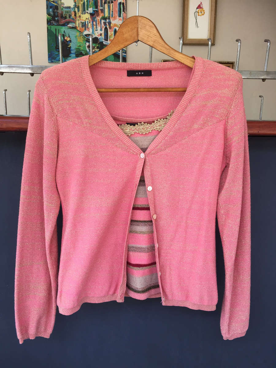 2 Piece Knitted Cardigan Made In Japan Size M/L