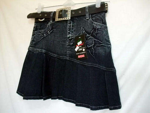 MINI Denim Skirt, With BELT, SIZE: 32/L