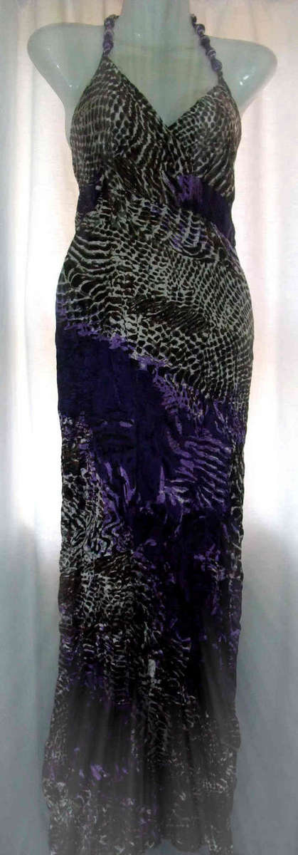 ****NEW ARRIVAL**** LOVELY COLOURFUL BEADED HALTER NECK DRESS,34/36