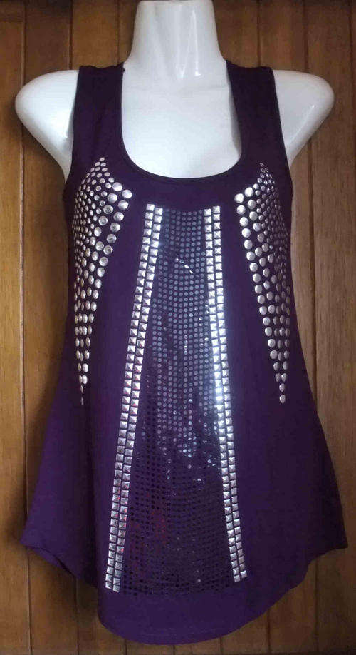 Purple Stunning Curve Hem Top 34/36