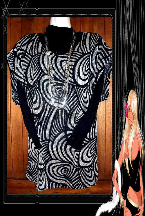 New Fashion Wide Short Sleeve Long Knitted Loose Top