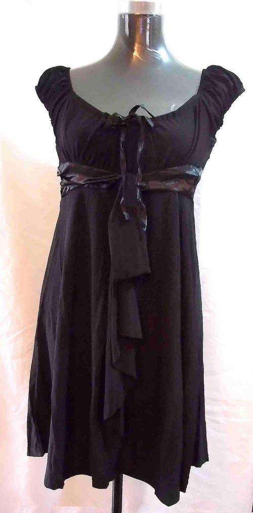 ****LOVELY Dress With SATIN Bust  **** BLACK 36/38