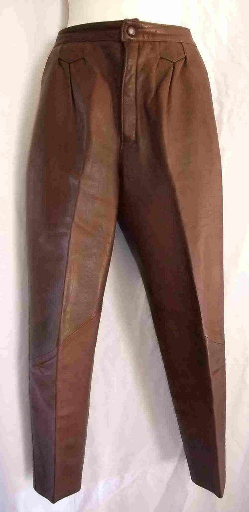 DESIGNER LEATHER PANTS/ Black ** Excellent Quality