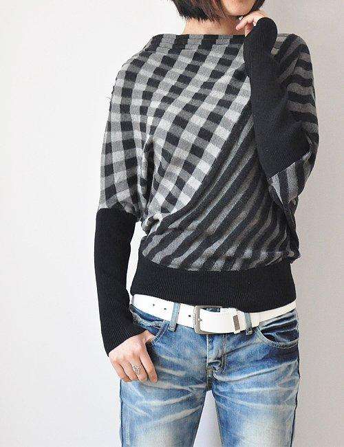 Crazy R1***Trendy Unbalance Top - Black