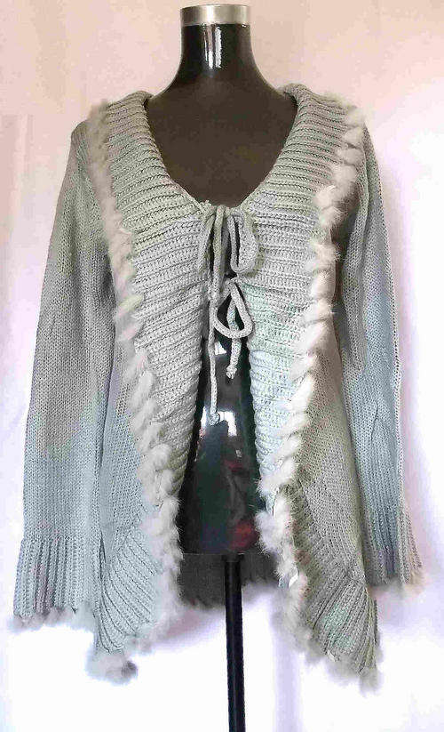 Elegant Shawl Cardigan Grey