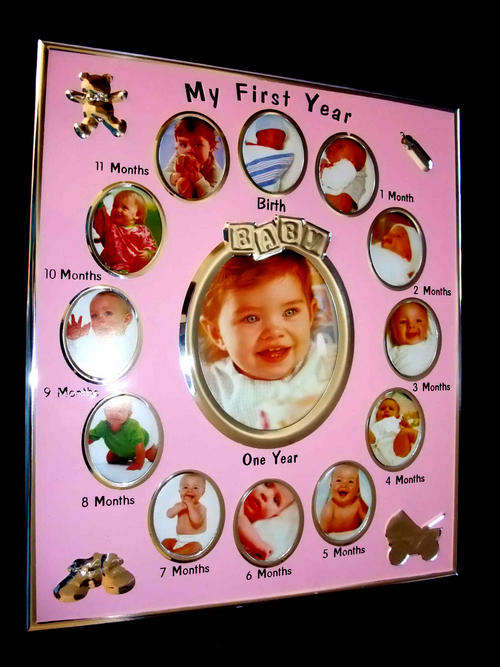 My First Year * * * Baby Photo Frame * * * Colors: Pink & Blue